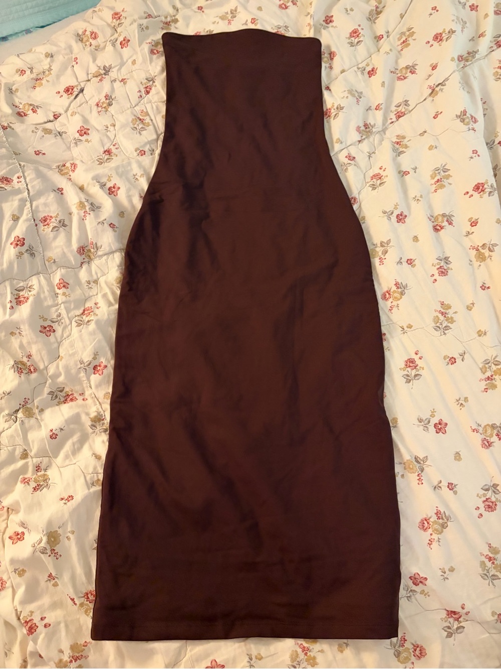 Aritzia Contor Strapless Bodycon Dress -Chocolate Brown